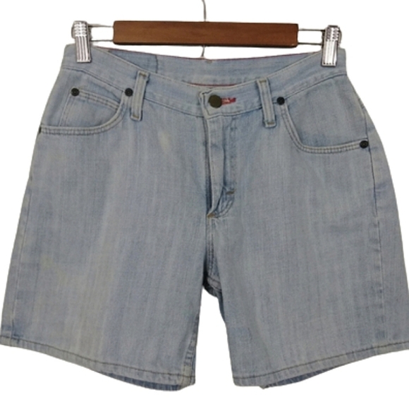 Wrangler Women's Jean Summer Shorts Blue Jean Denim Pants Light Wash Mid Rise - Picture 1 of 7